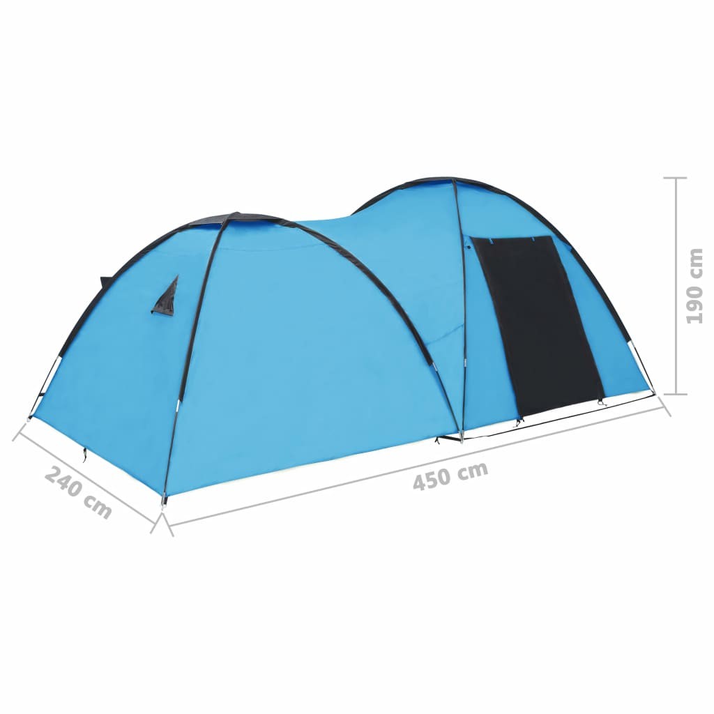 Camping Igloo Tent 450x240x190 cm 4 Person Blue